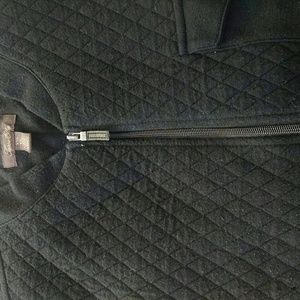 Black sweater Men's xxl zip up Moto sweater